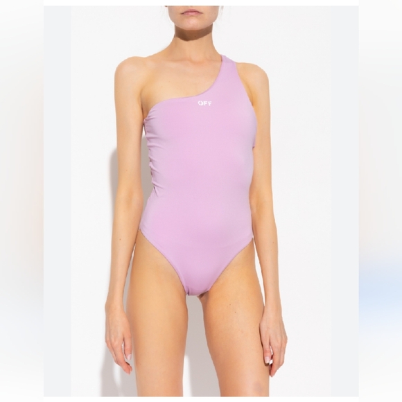 Off-White Lavender One-Piece Swimsuit Sz 42 ( Us M) Rare, sold out every where - Picture 1 of 9